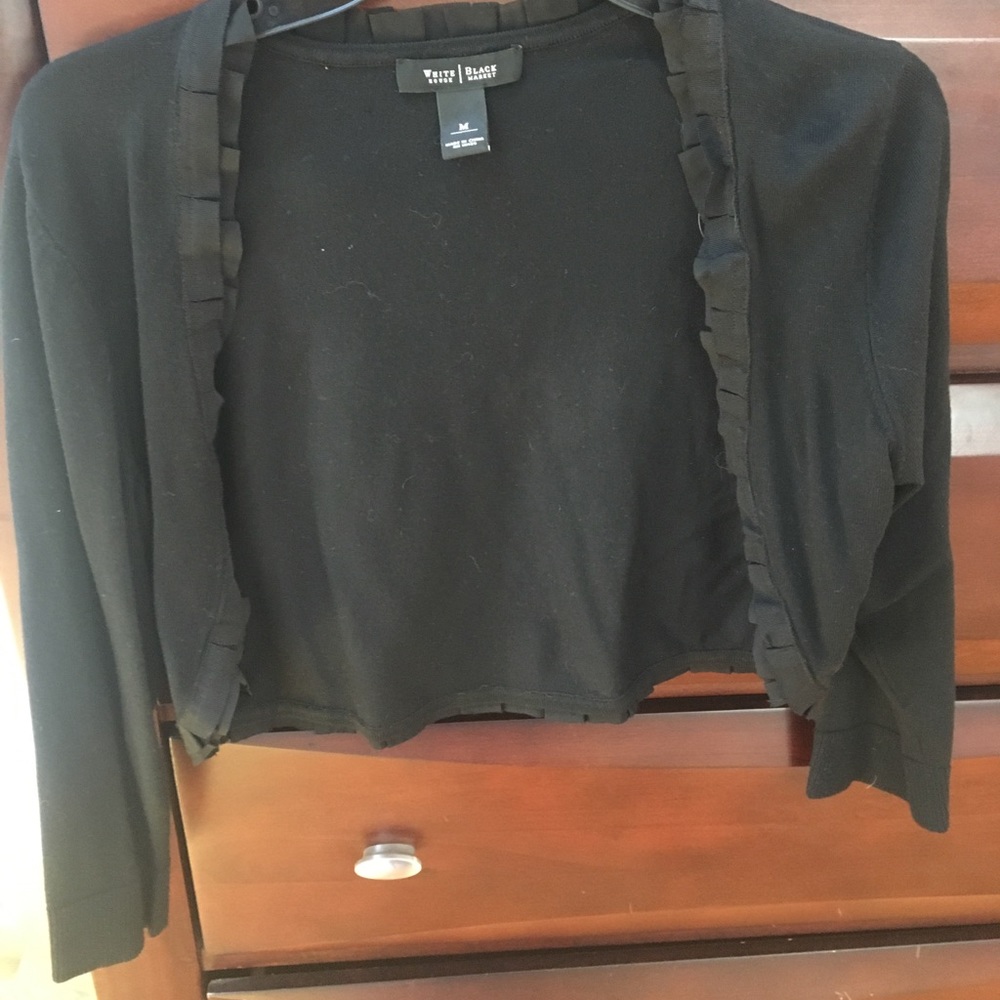 WHBM crop sweater/bolero sweater